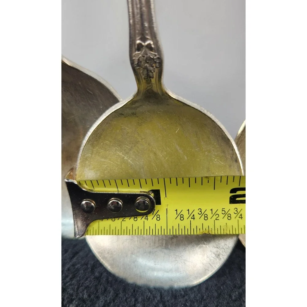 Vintage Set Of 6  Williams 1880 Silverplated Soup Spoons